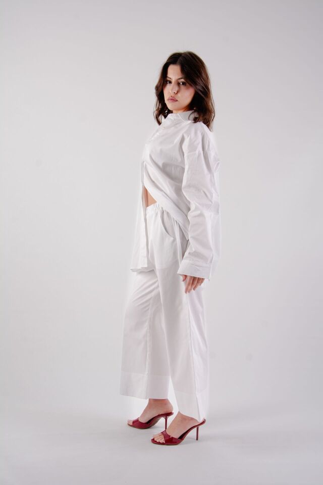 Beyaz Oversize Takım