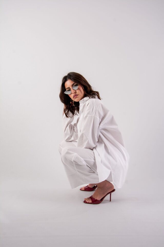 Beyaz Oversize Takım