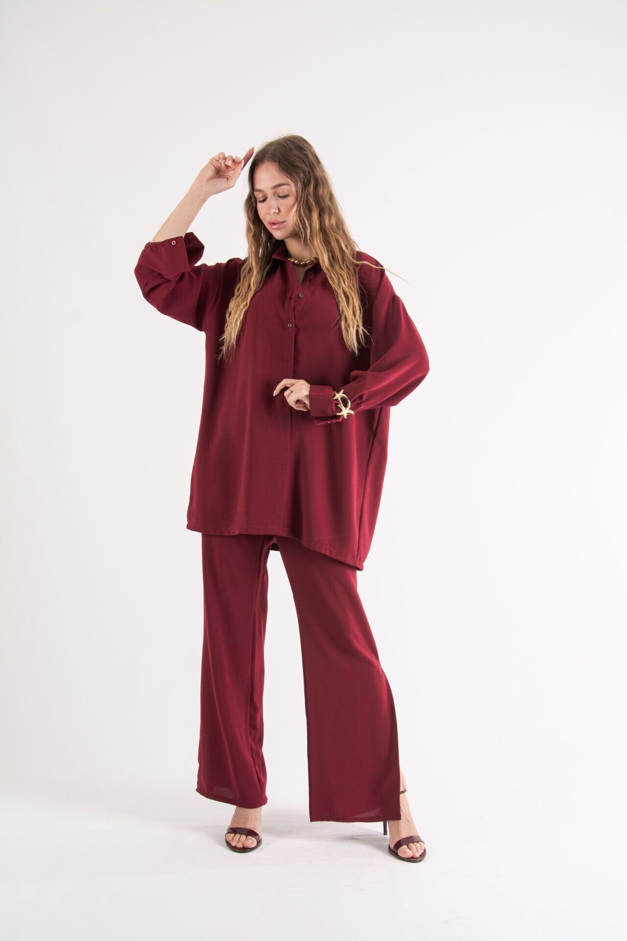 Bordo Oversize Takım L-XL
