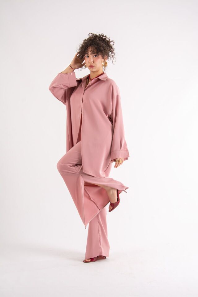 Gül Kurusu Oversize Takım S-M