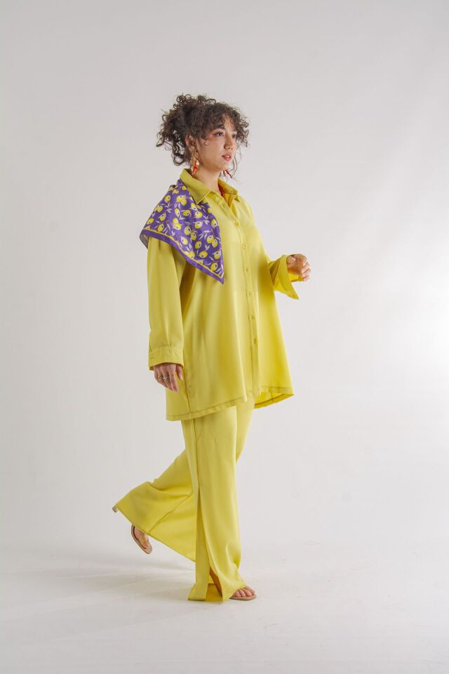 Limon Sarısı Oversize Takım S-M
