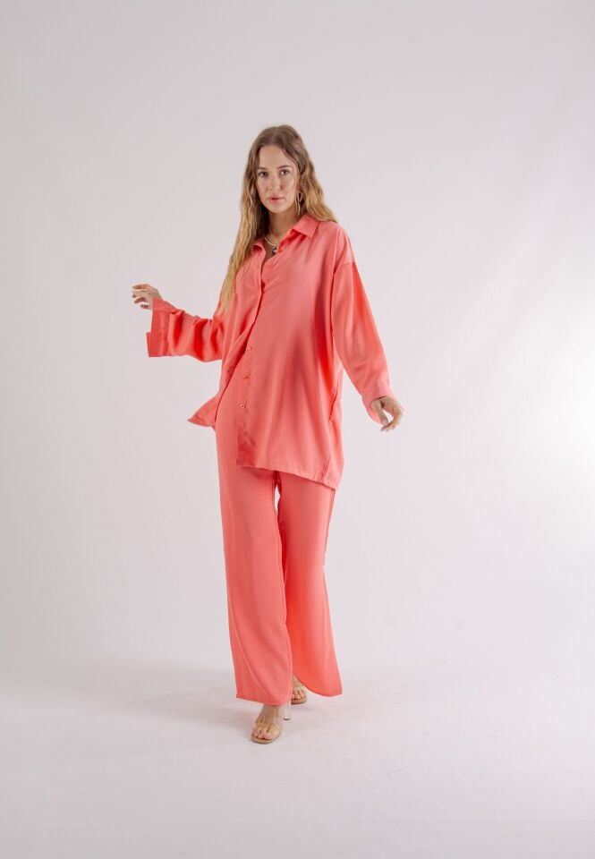 Yavruağzı Oversize İkili Takım