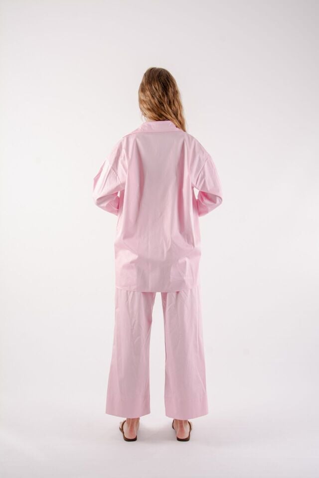 Pembe Oversize Gömlek